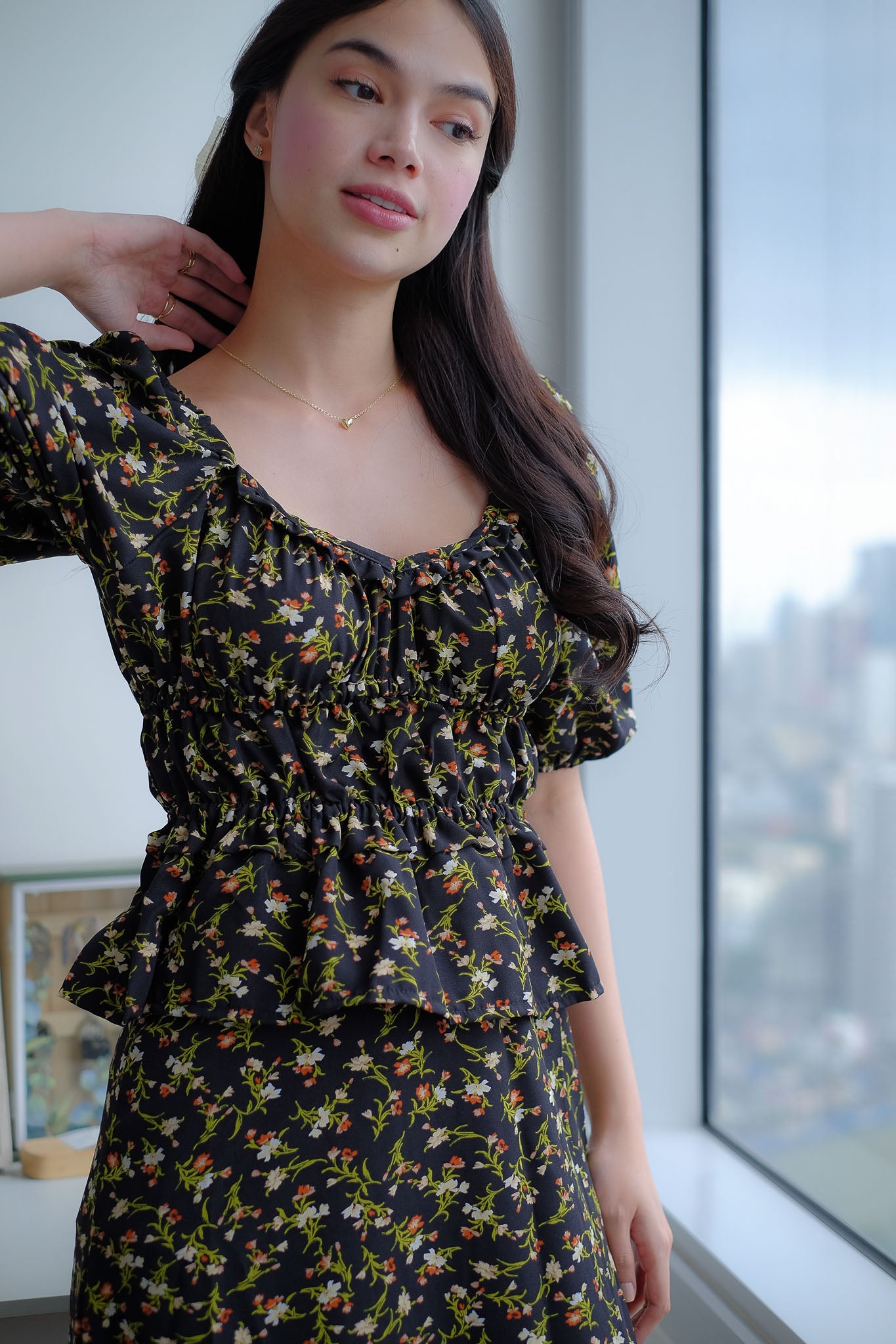 Mazie Set - black floral