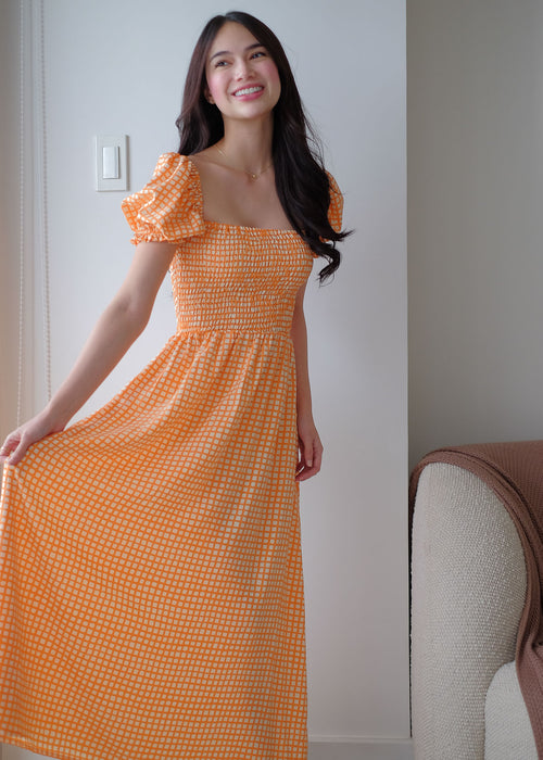 Alison Maxi Dress - Tangerine orage