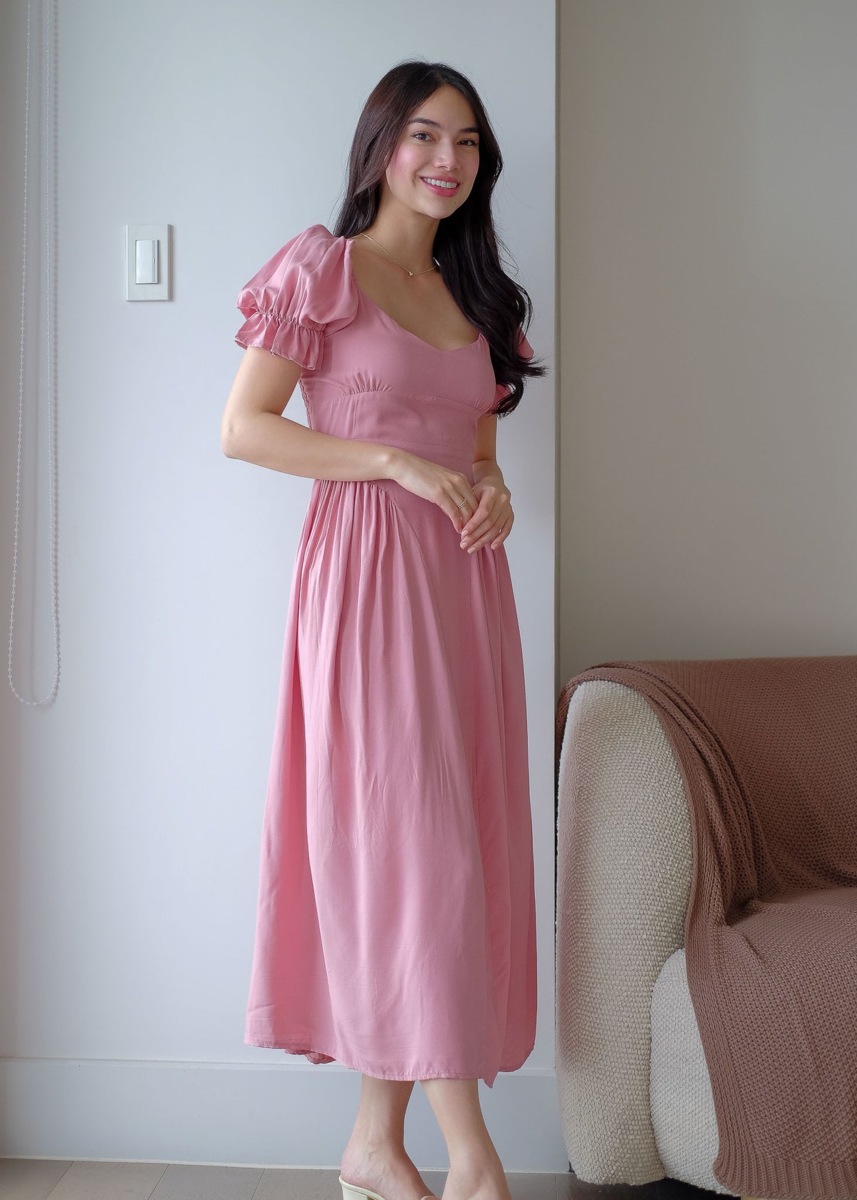 The Emma Midi dress - Rose Pink