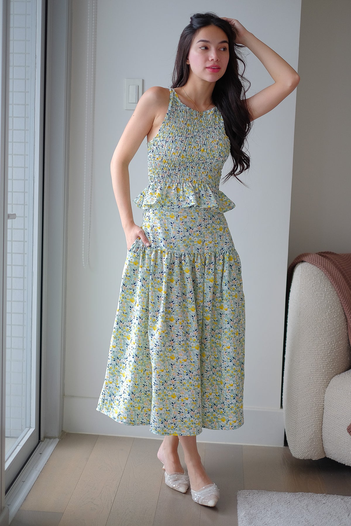 Amara Co-ord - Tifany blue floral