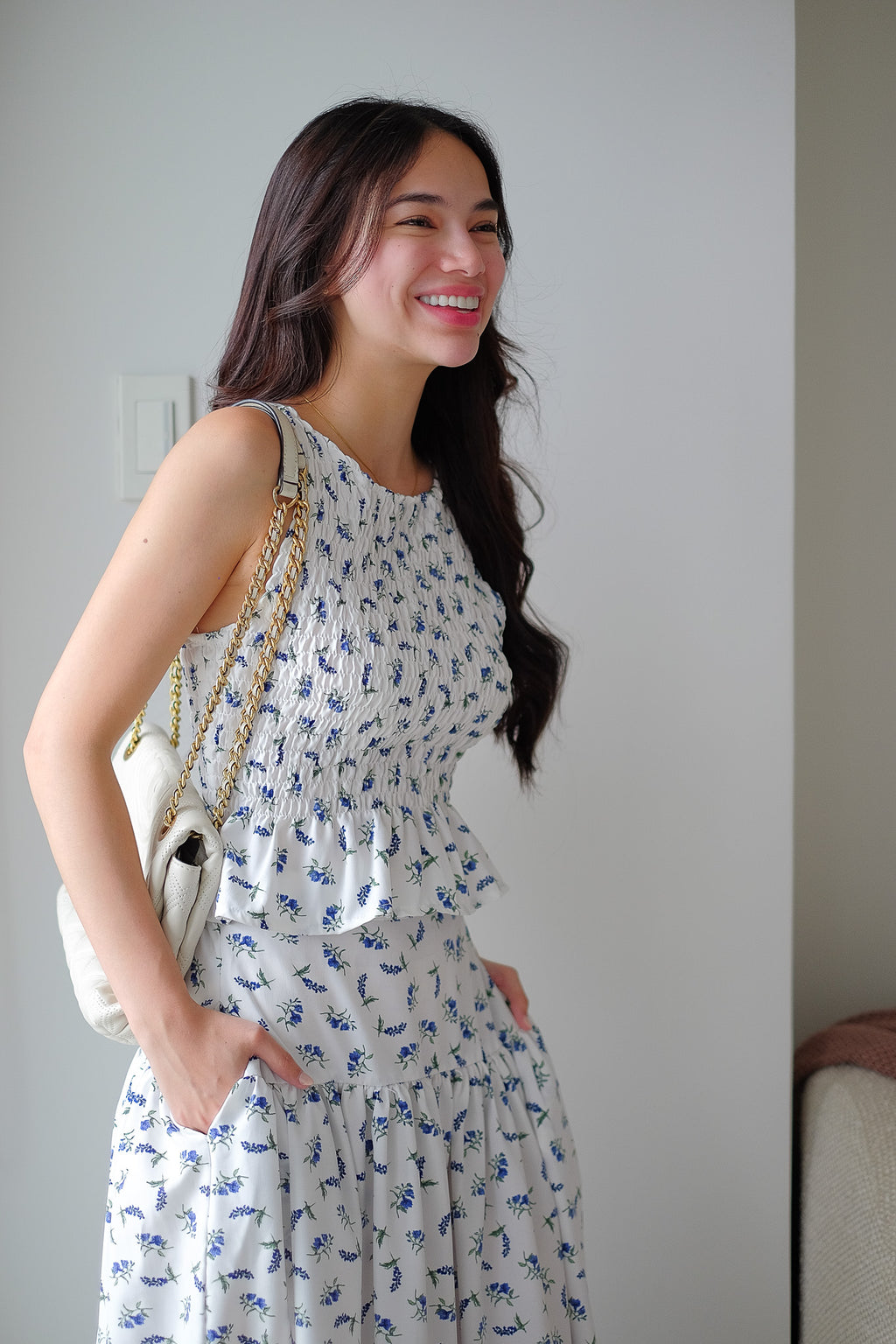 Amara Co-ord - White floral