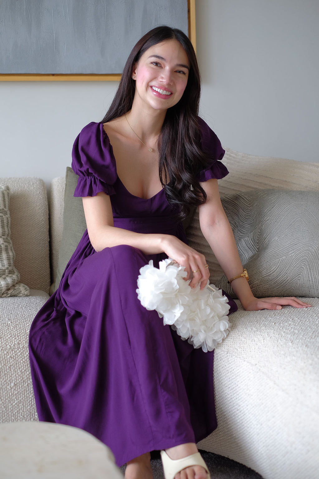 The Emma Midi dress - deep purple