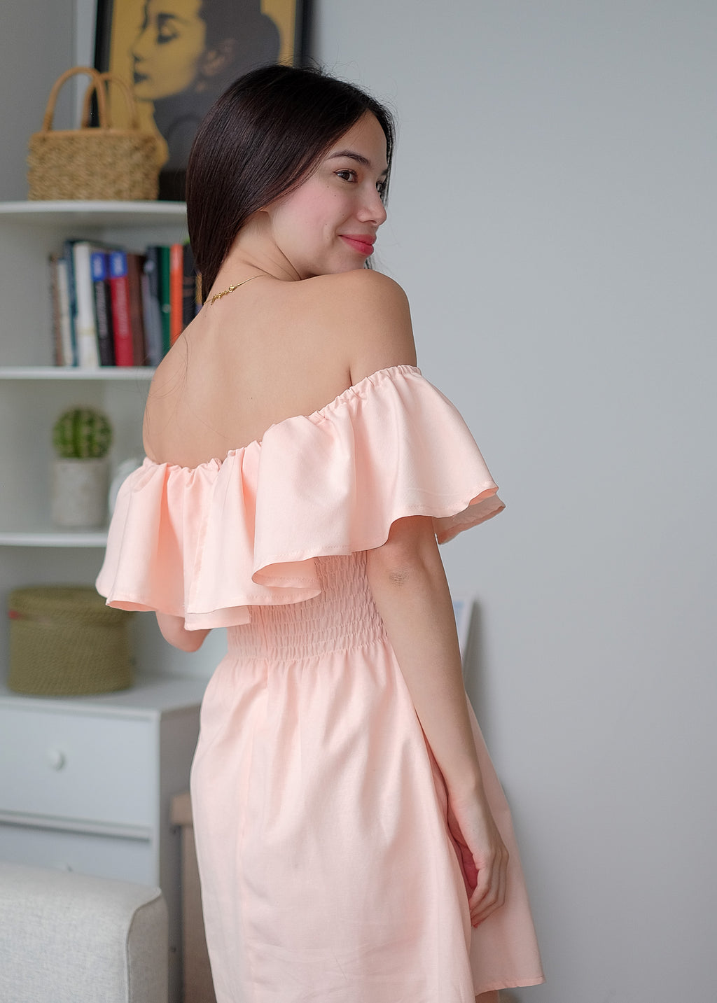 The Willow mini dress - peach blush
