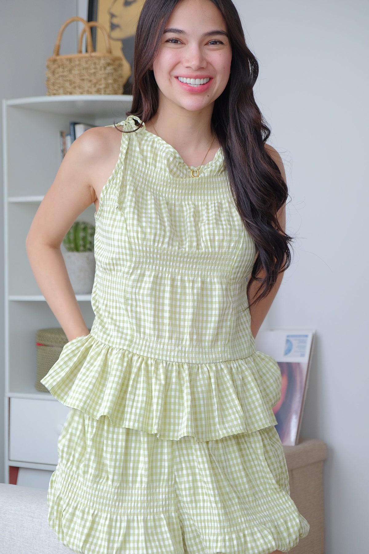 The Lennon set - apple green gingham