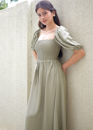 Sylvie Maxi dress - olive green