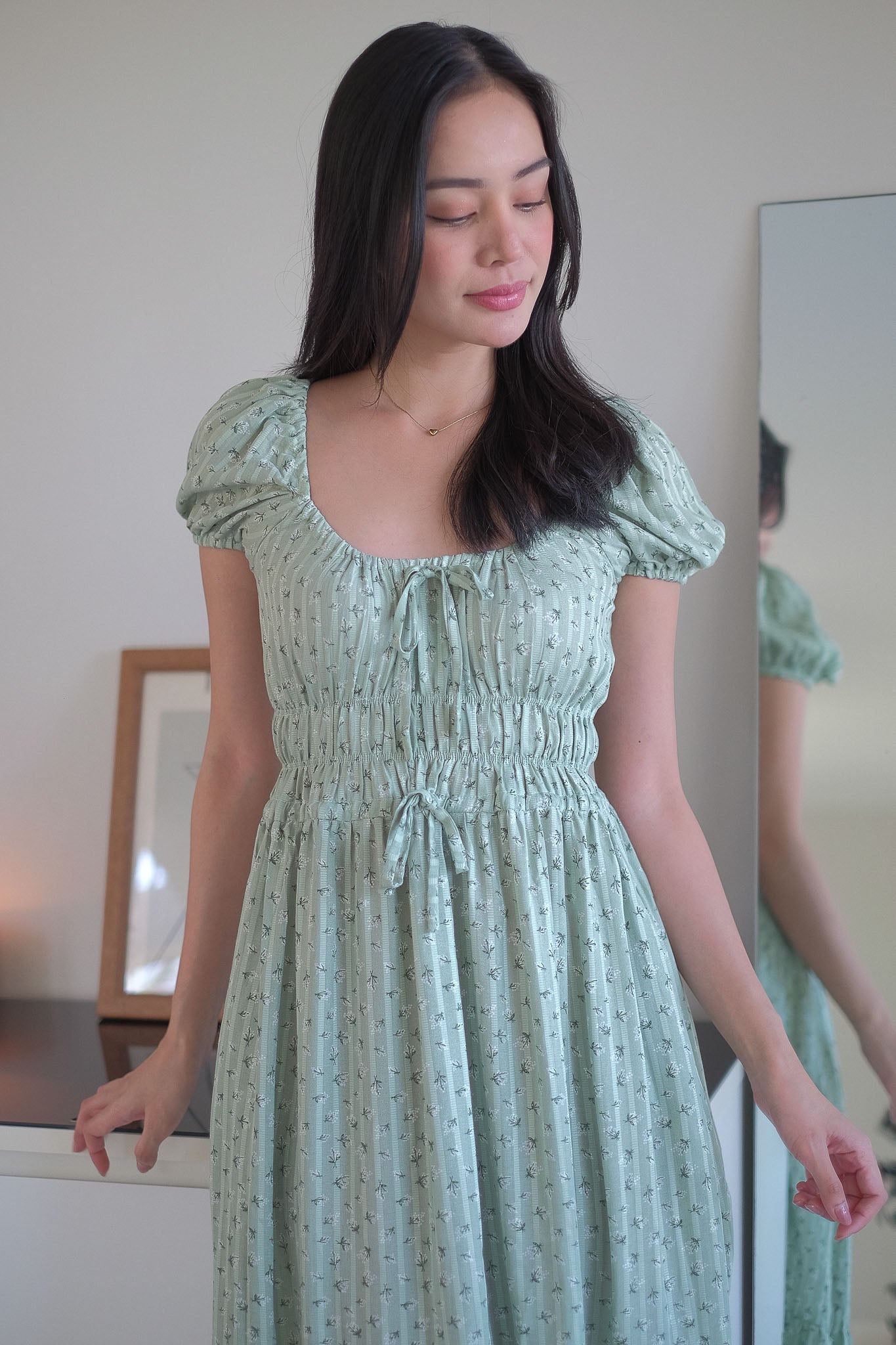 The Leilani midi dress -  sage floral