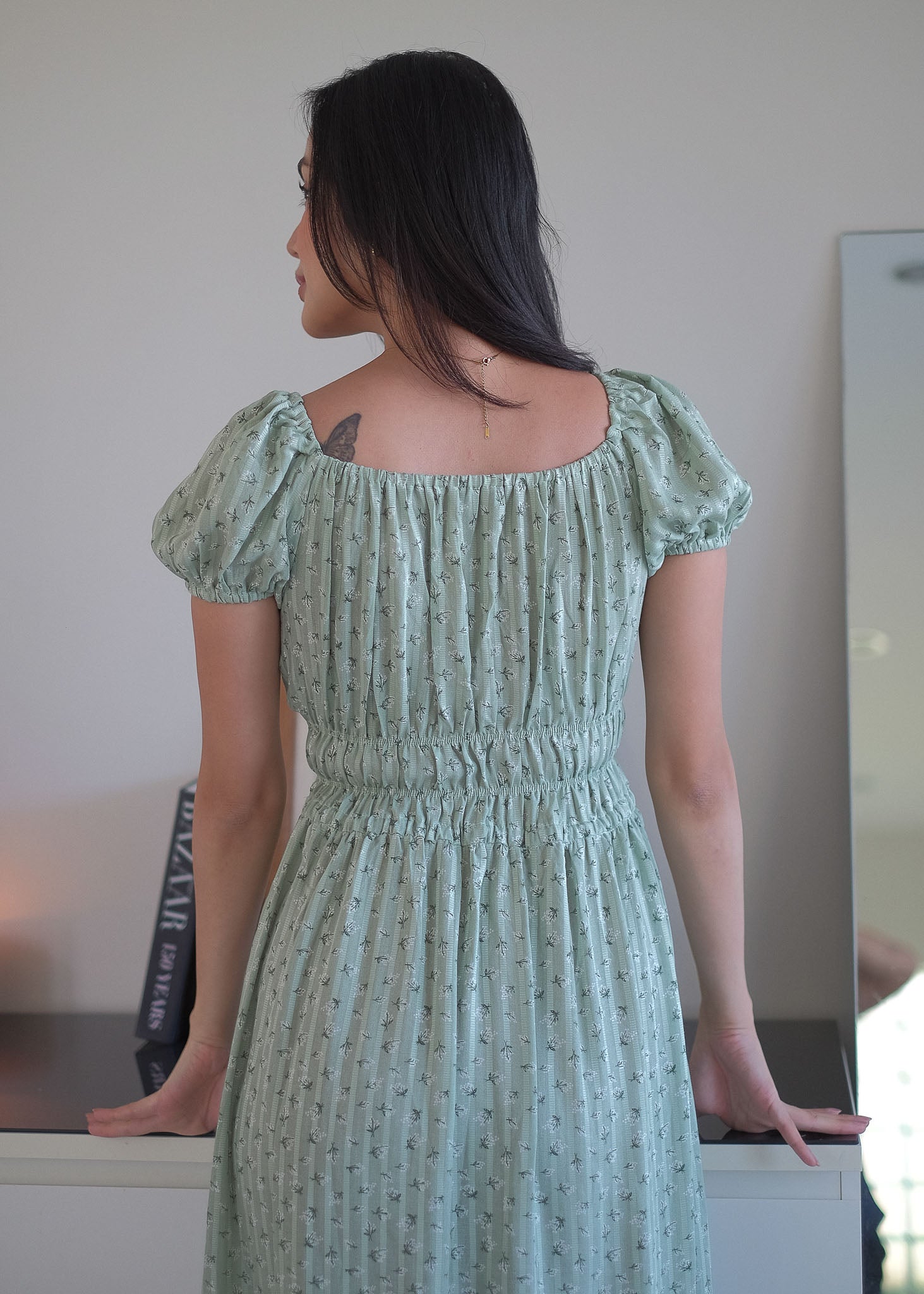 The Leilani midi dress -  sage floral