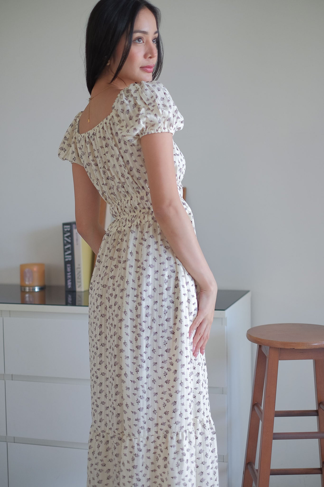 The Leilani midi dress - micro floral print