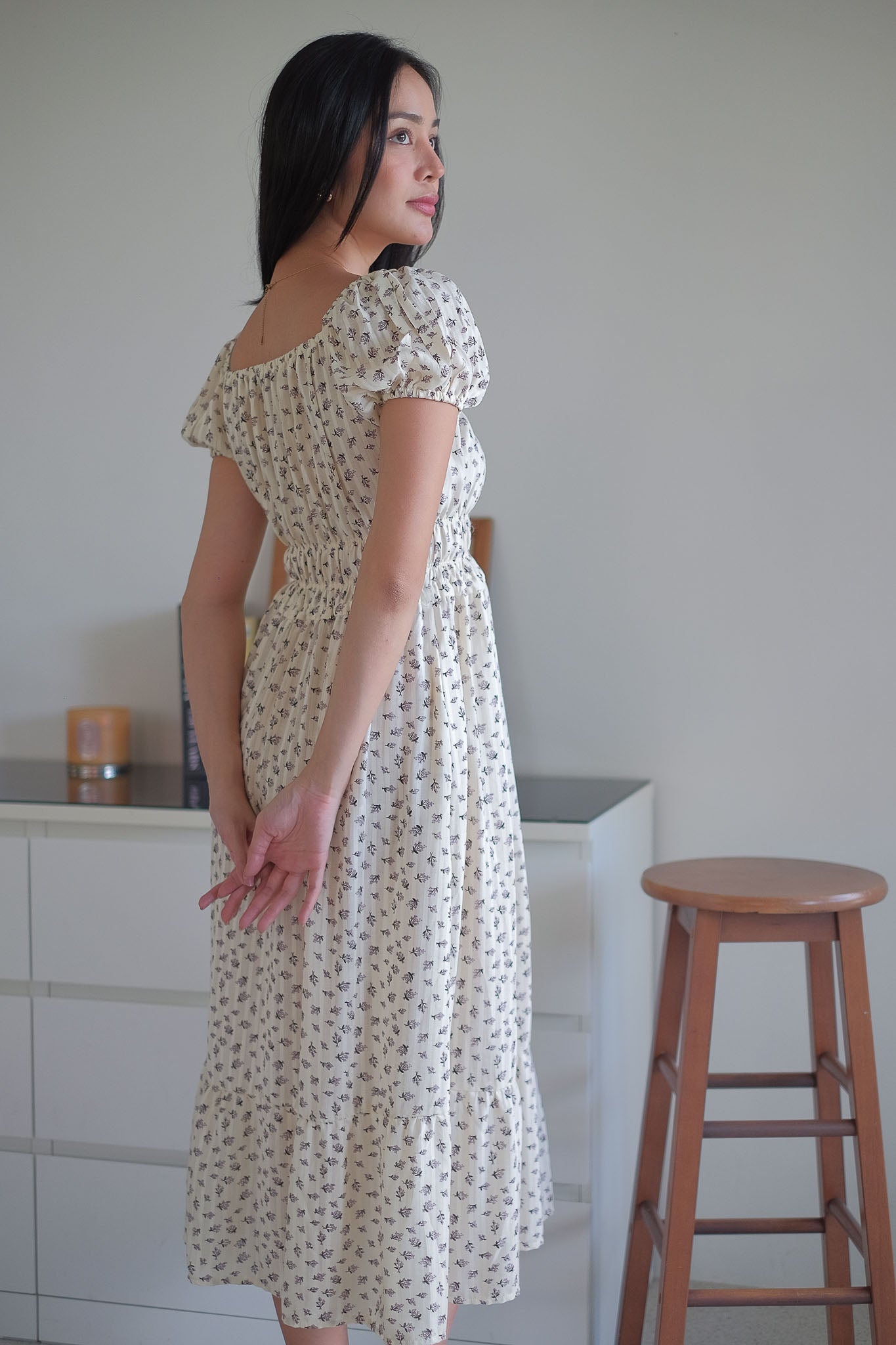 The Leilani midi dress - micro floral print