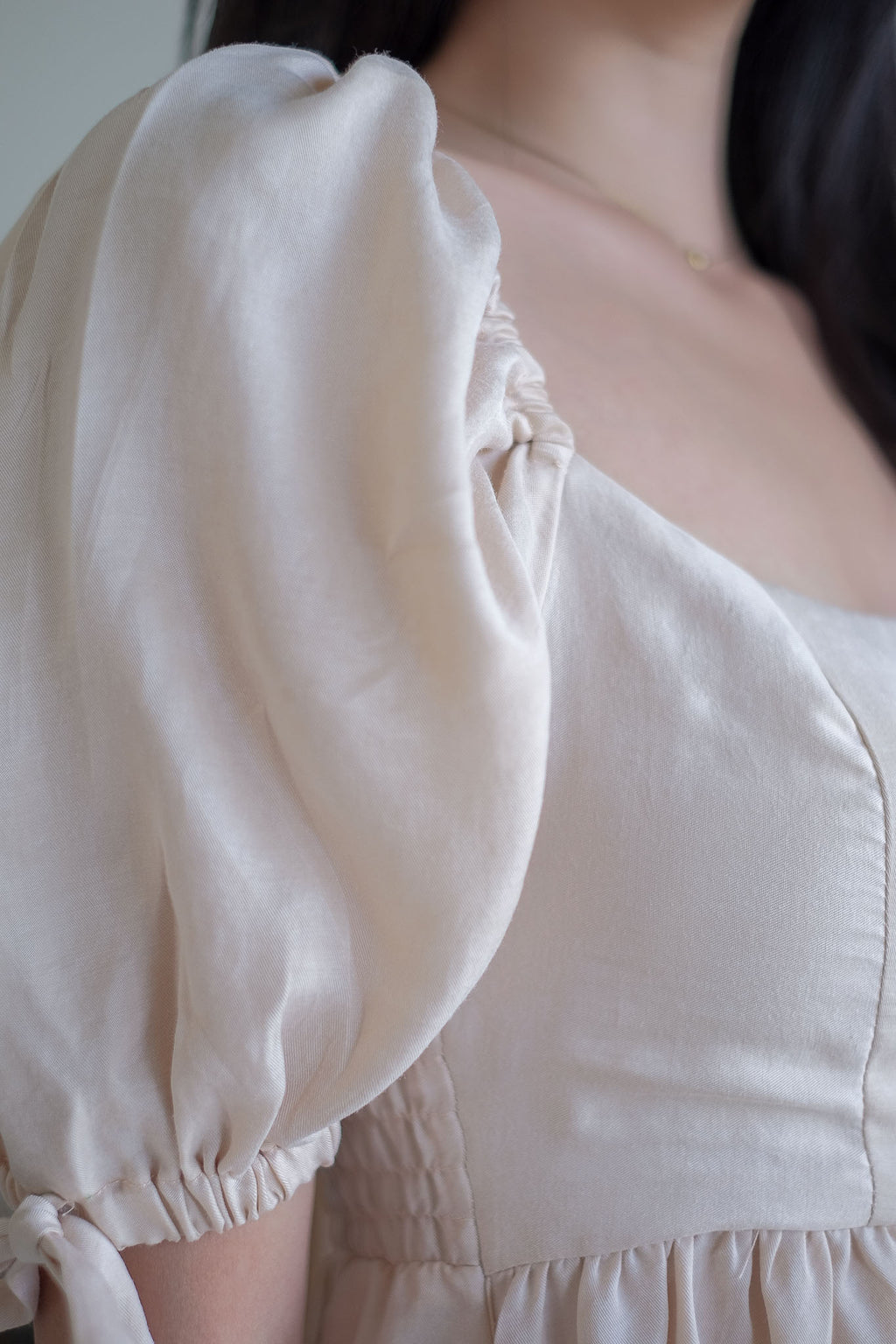 Hadley midi dress - champagne beige