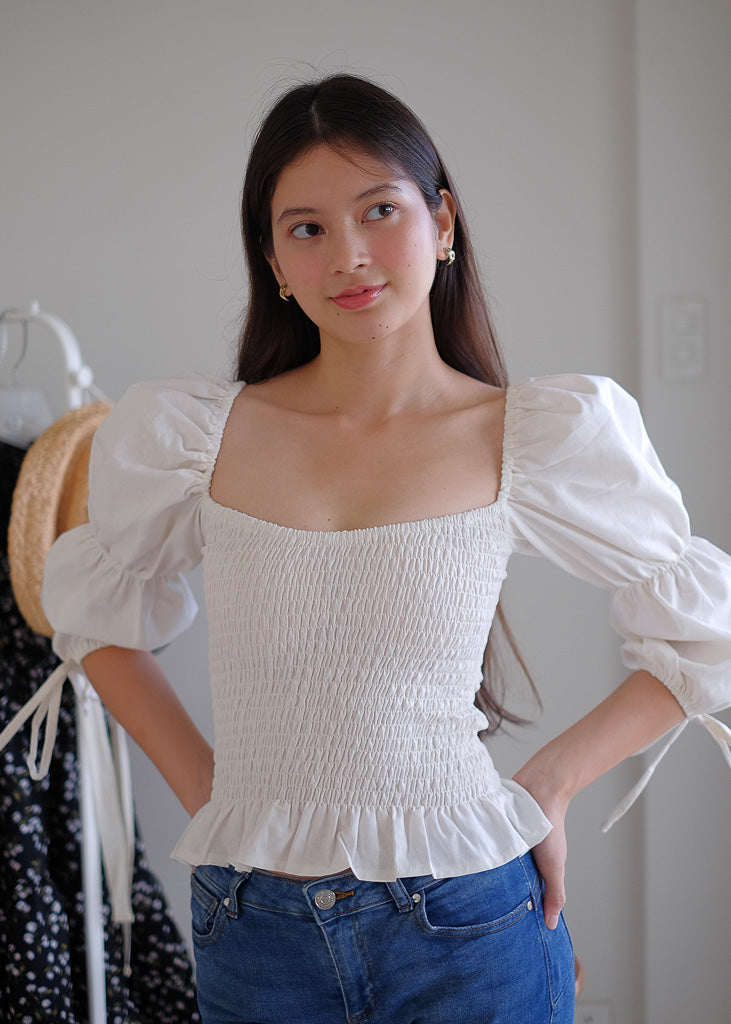 Zoe Top - plain white