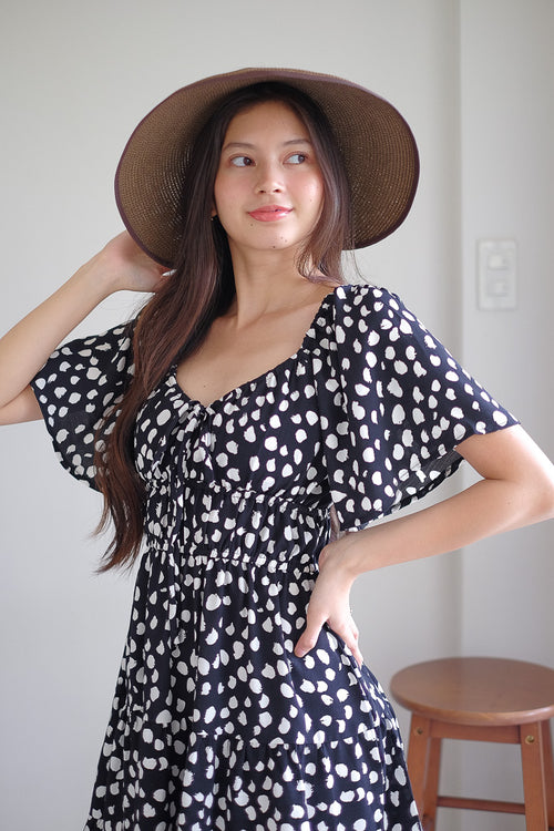 Alliyah mini dress - black printed