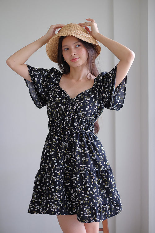 Alliyah mini dress - daisy print