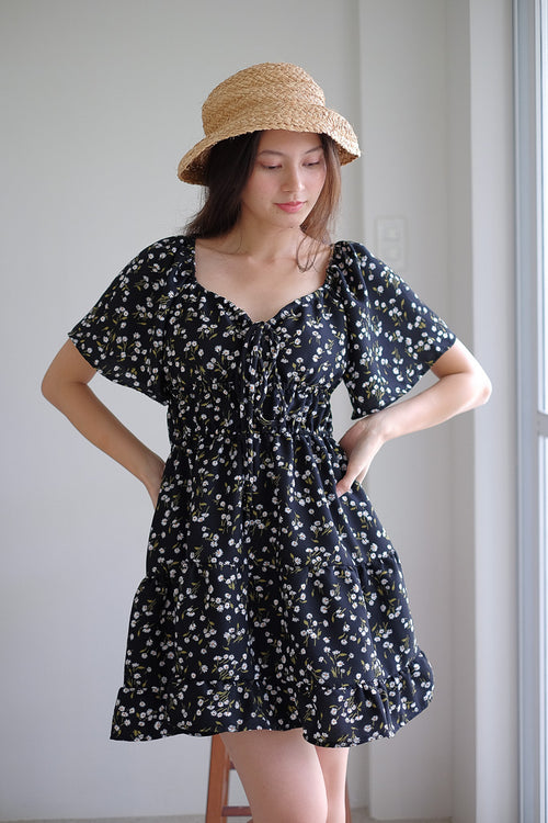 Alliyah mini dress - daisy print