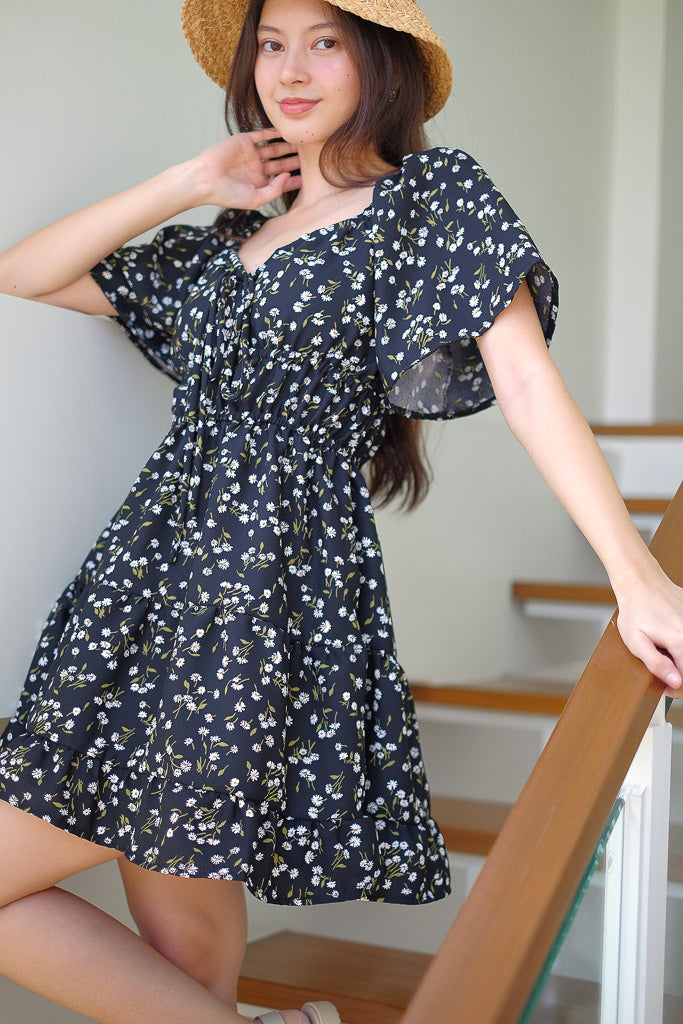 Alliyah mini dress - daisy print