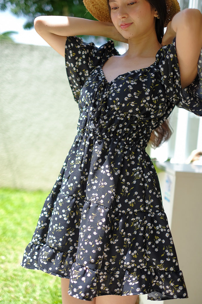 Alliyah mini dress - daisy print