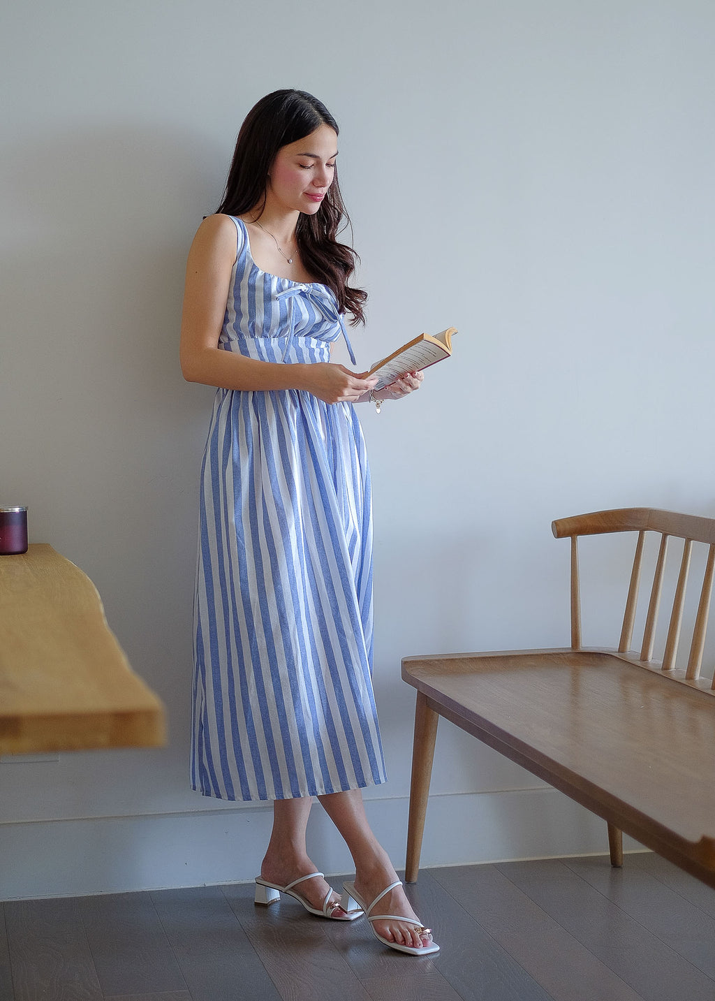 Sascha midi - cabana blue stripe