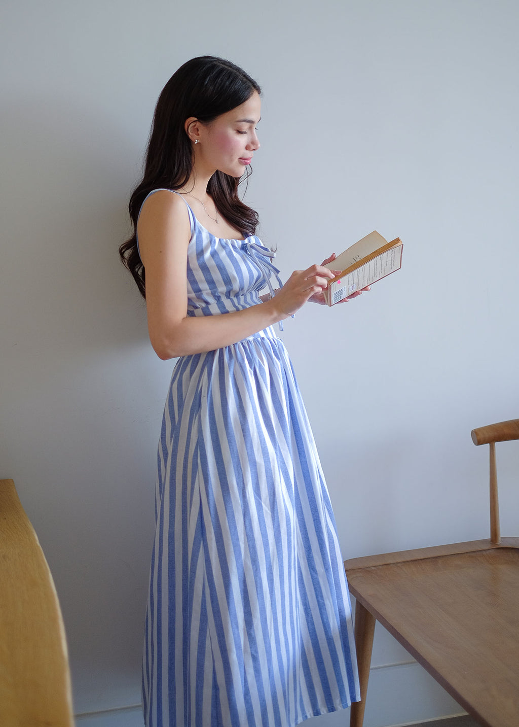 Sascha midi - cabana blue stripe