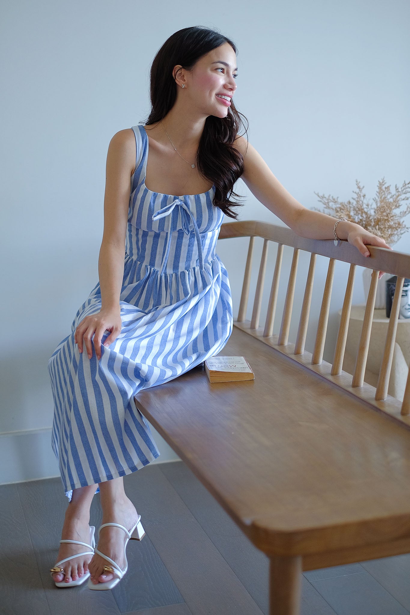 Sascha midi - cabana blue stripe
