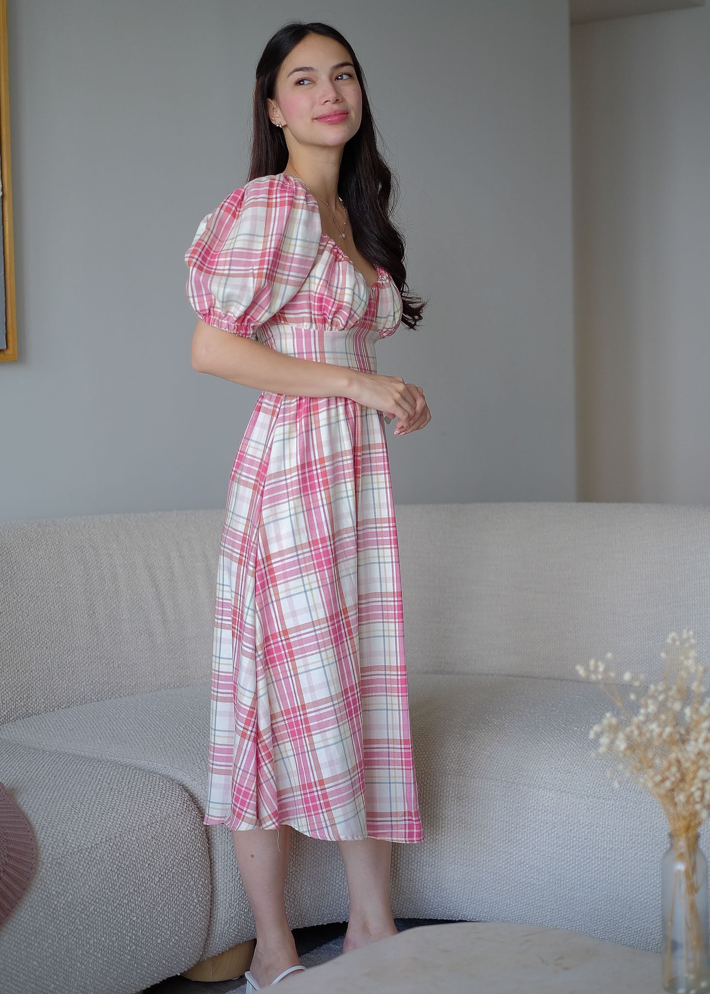 Percy midi dress - plaid