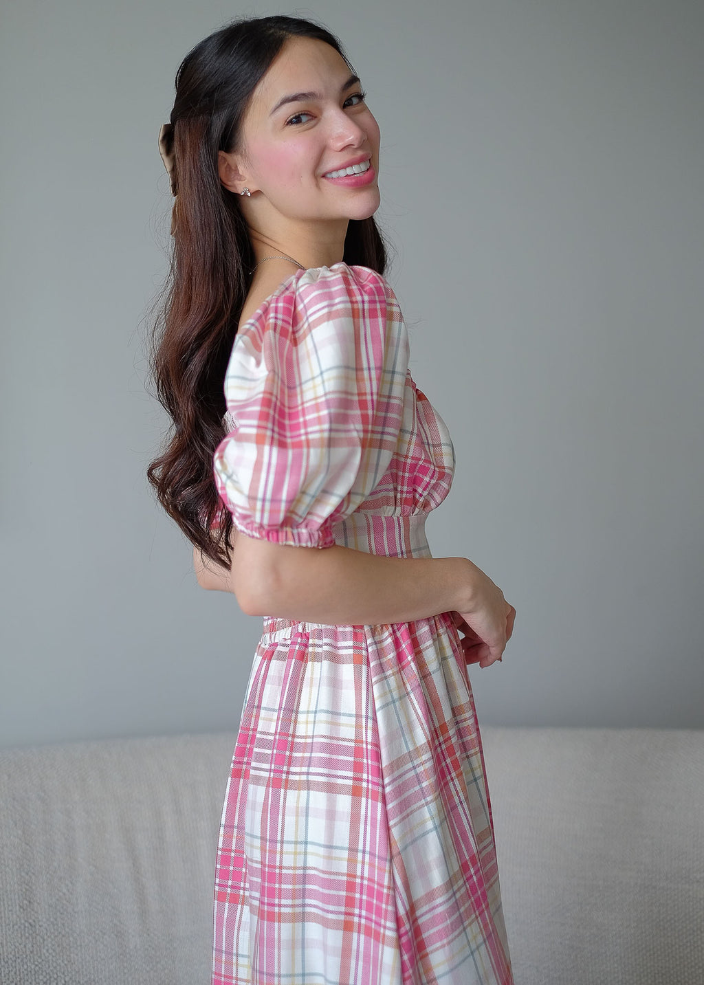Percy midi dress - plaid