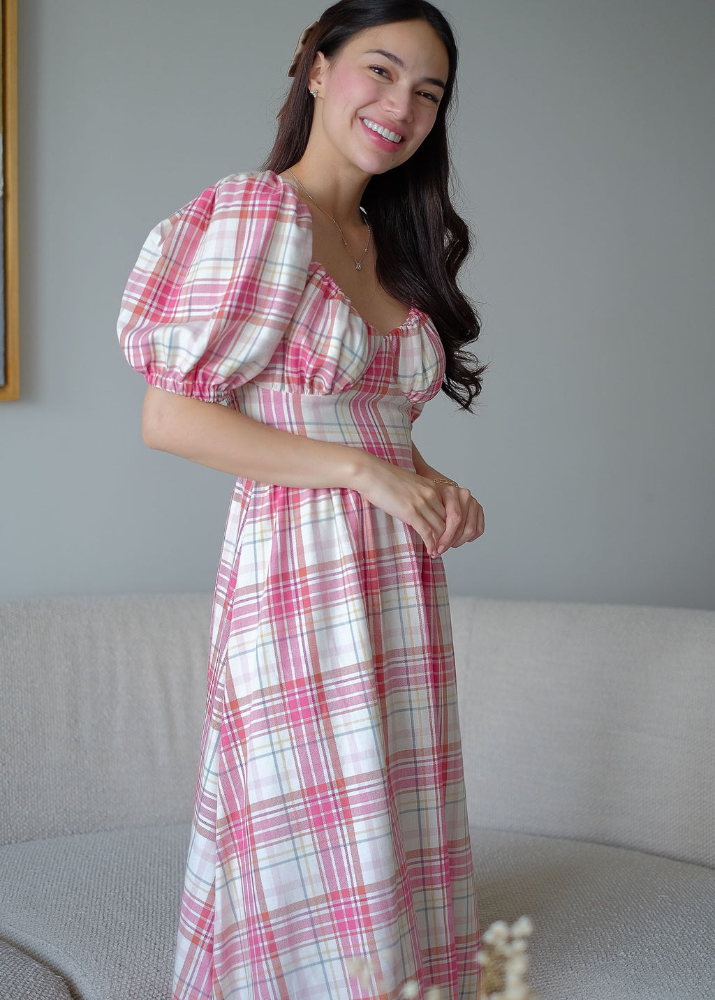 Percy midi dress - plaid