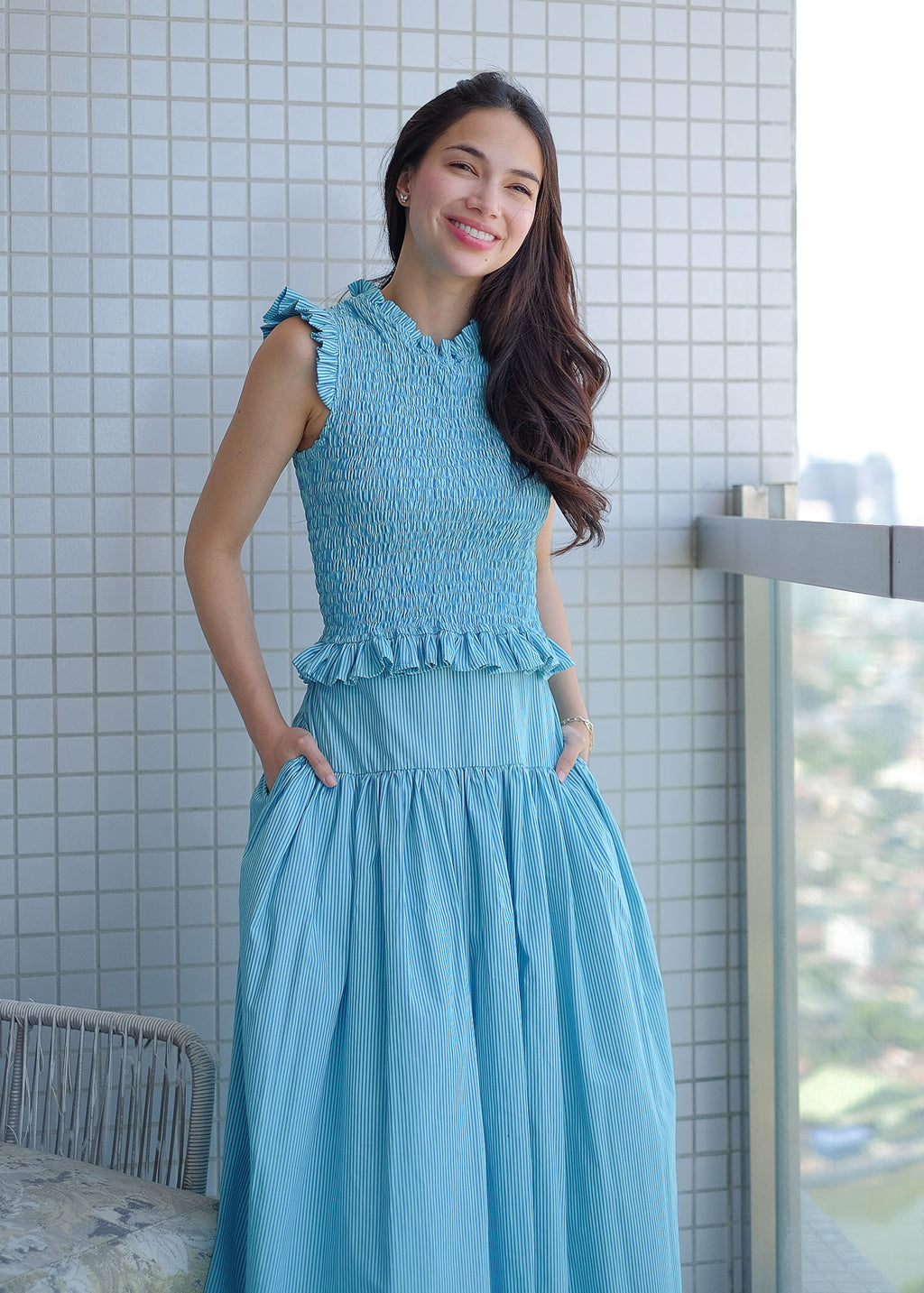 The Demi set - Fine Stripe