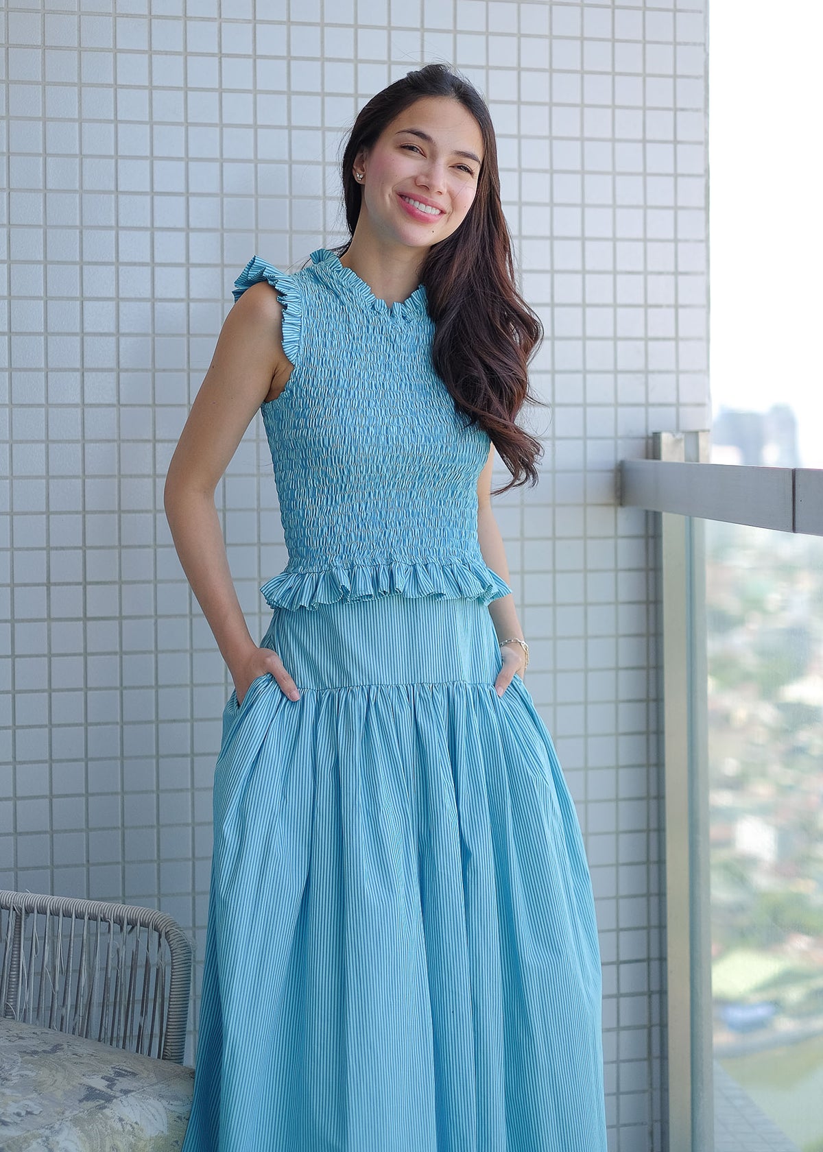 The Demi set - Fine Stripe