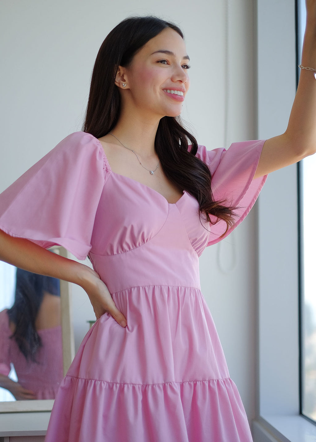Barbara Midi Dress - blush pink