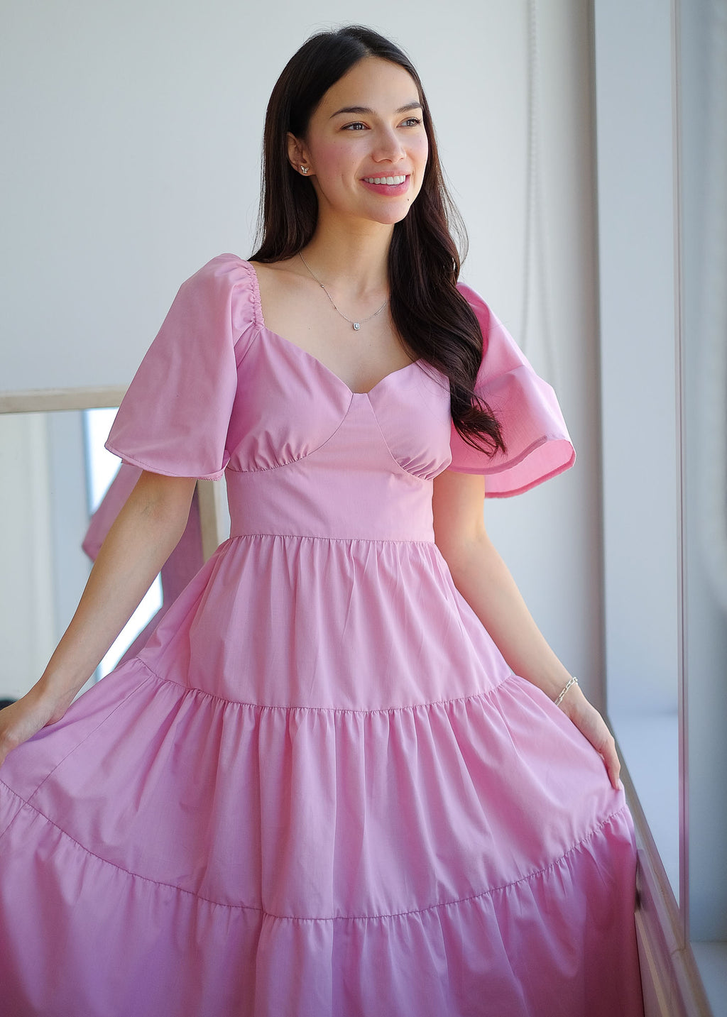 Barbara Midi Dress - blush pink