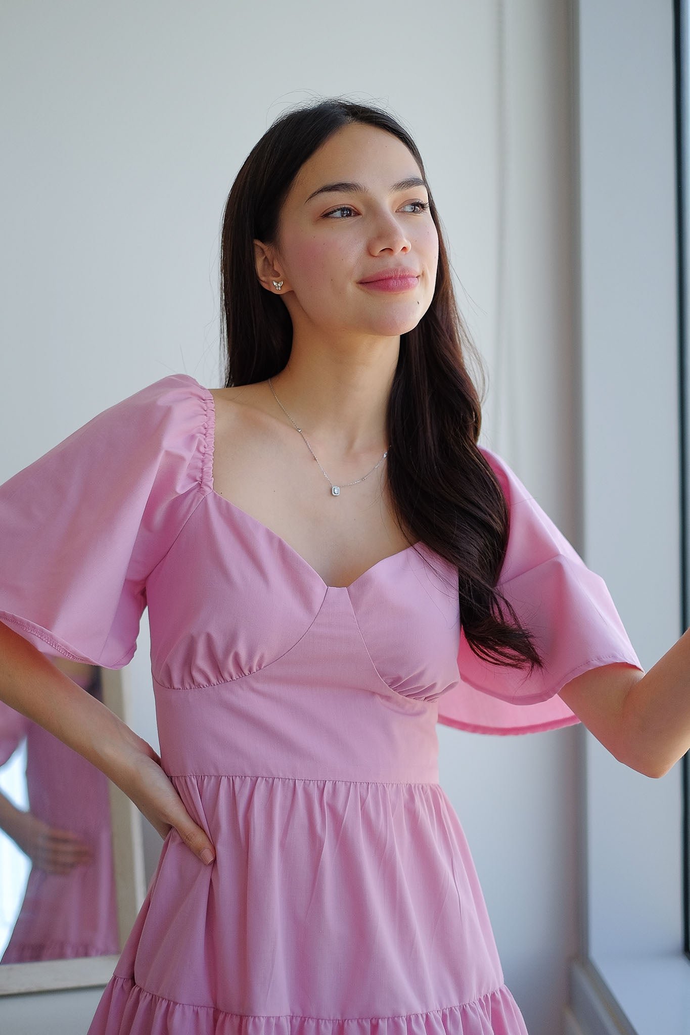 Barbara Midi Dress - blush pink