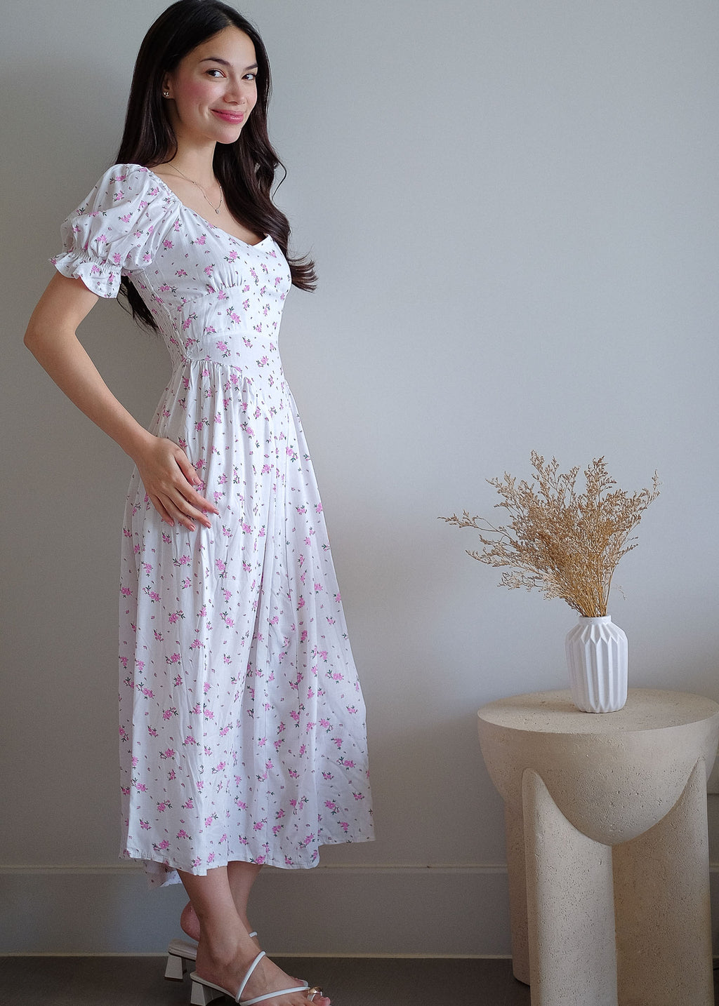 The Emma Midi dress - dainty print floral