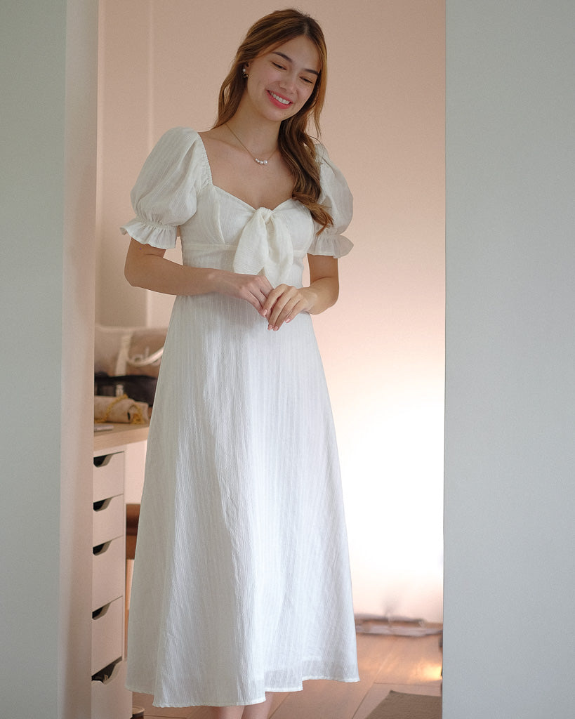 Sam midi dress - white