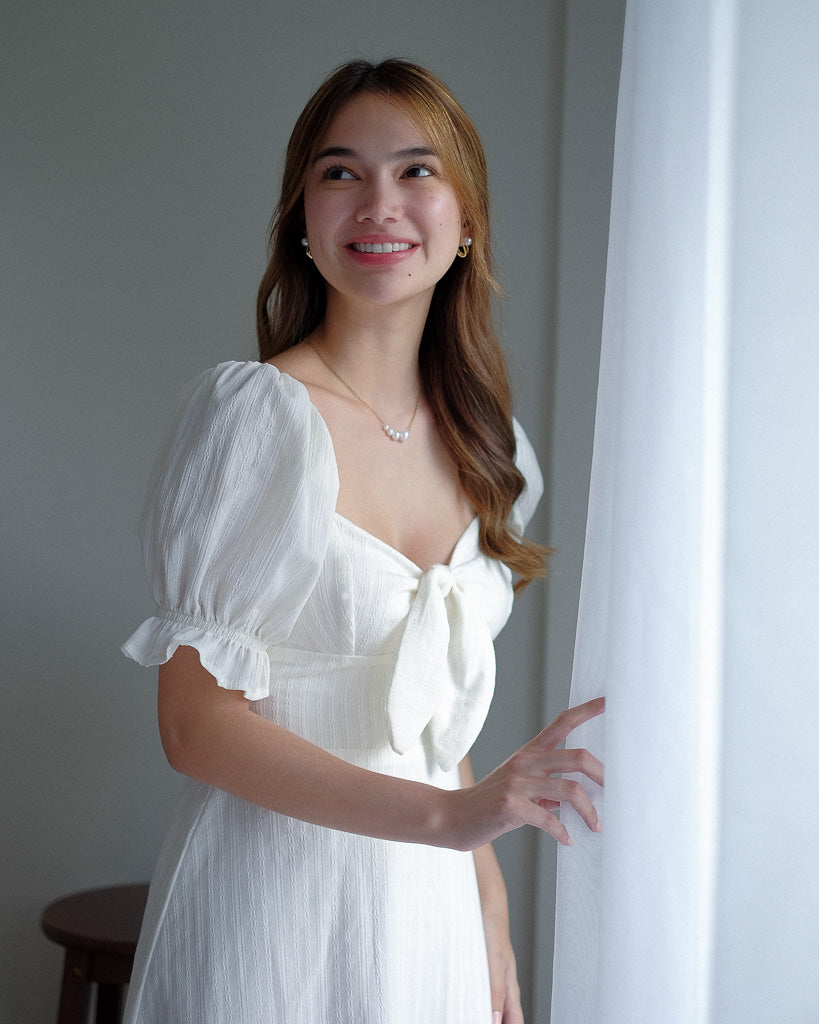 Sam midi dress - white