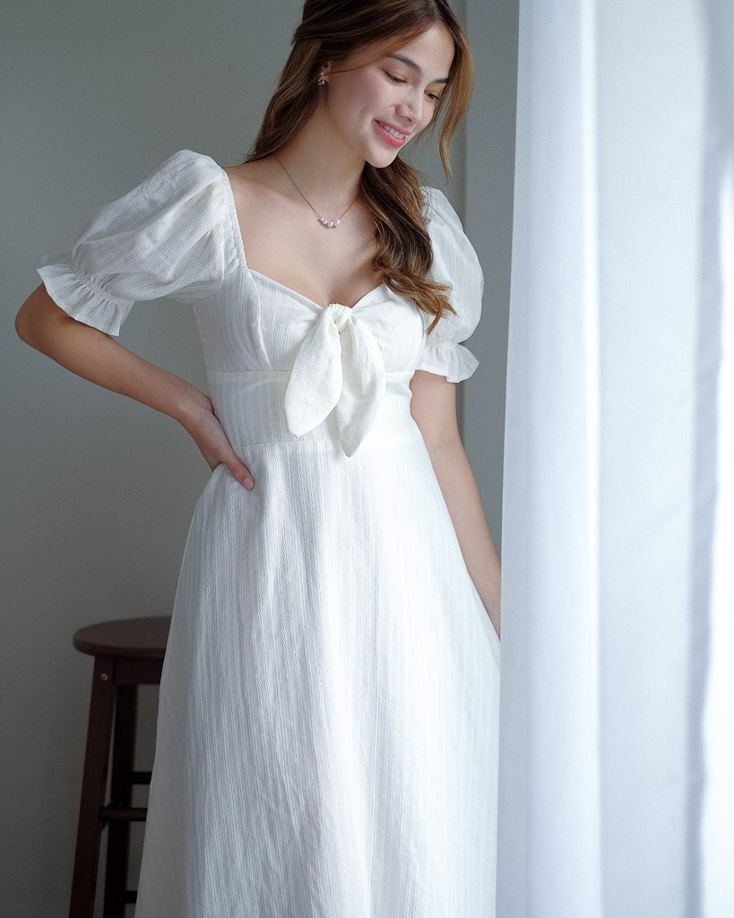 Sam midi dress - white