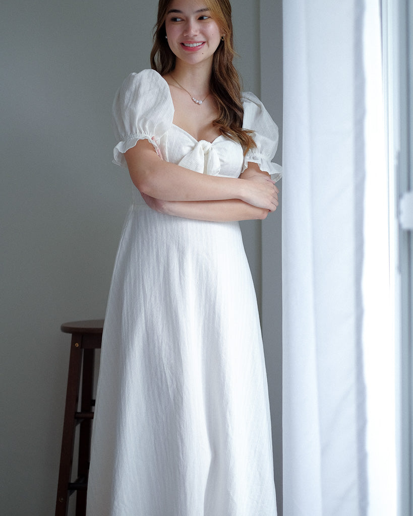 Sam midi dress - white