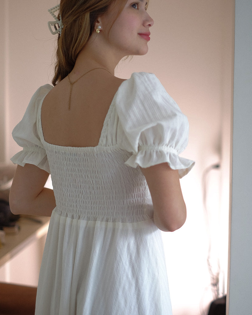 Sam midi dress - white