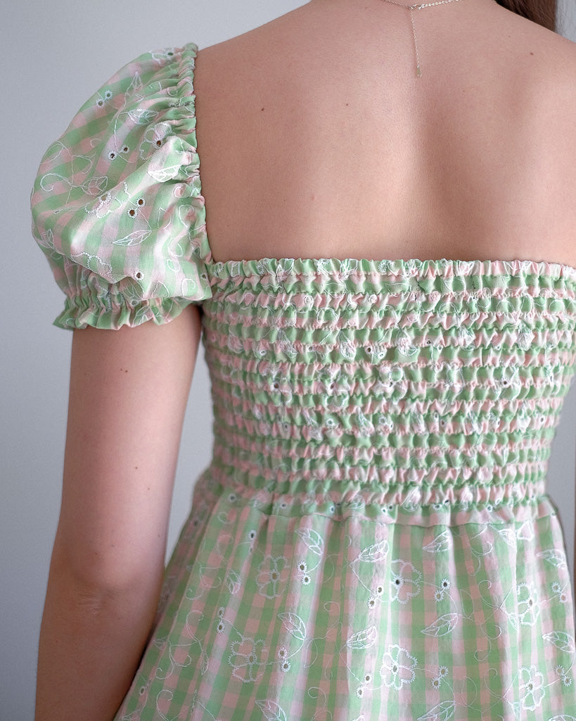 Alison Maxi Dress - Apple green eyelet