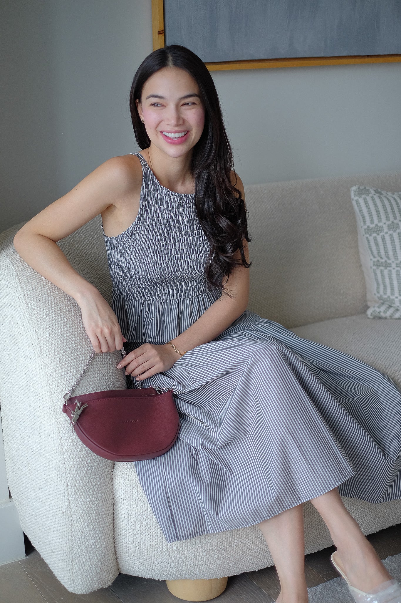 Amara Set pinstripe – graphite