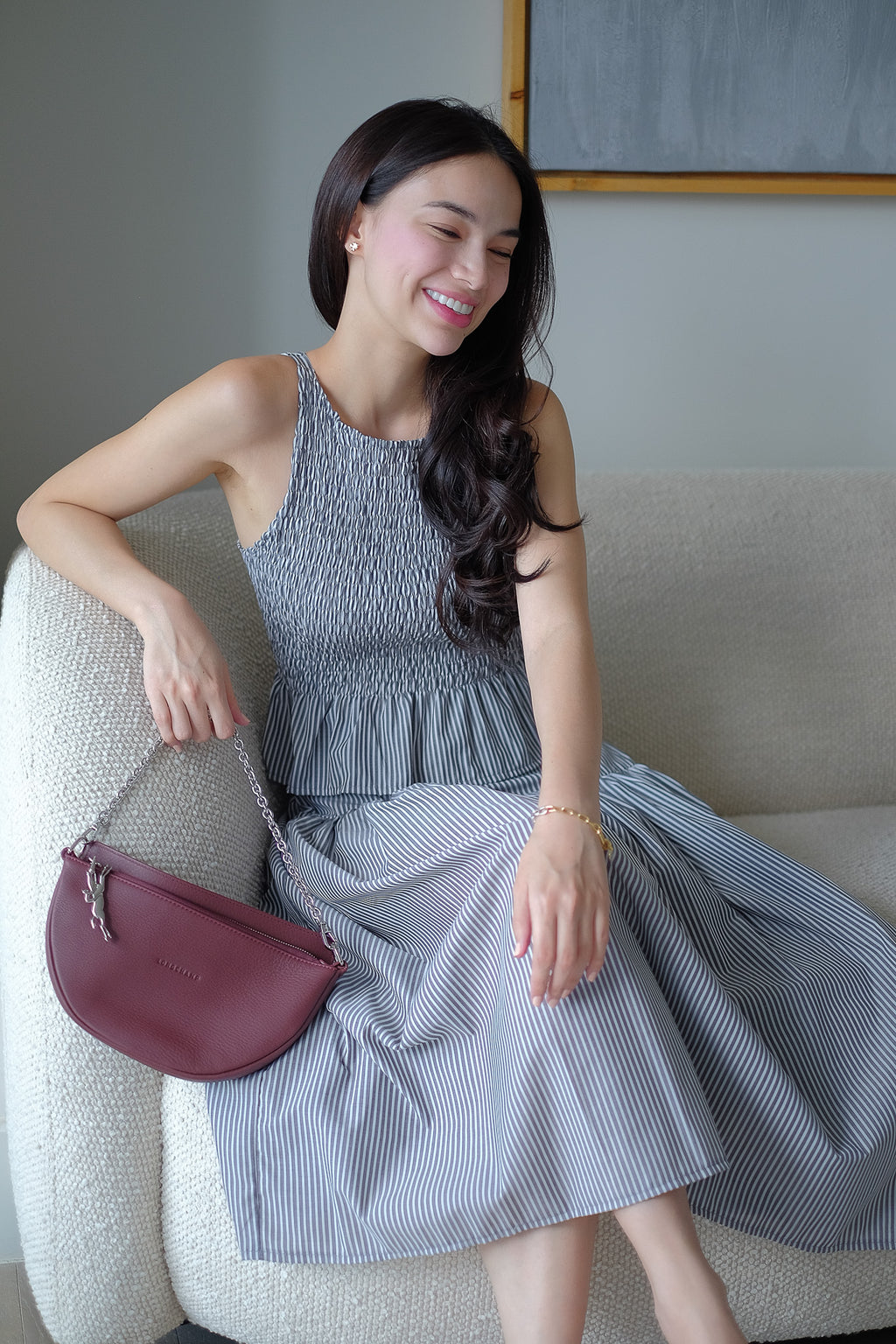 Amara Set pinstripe – graphite