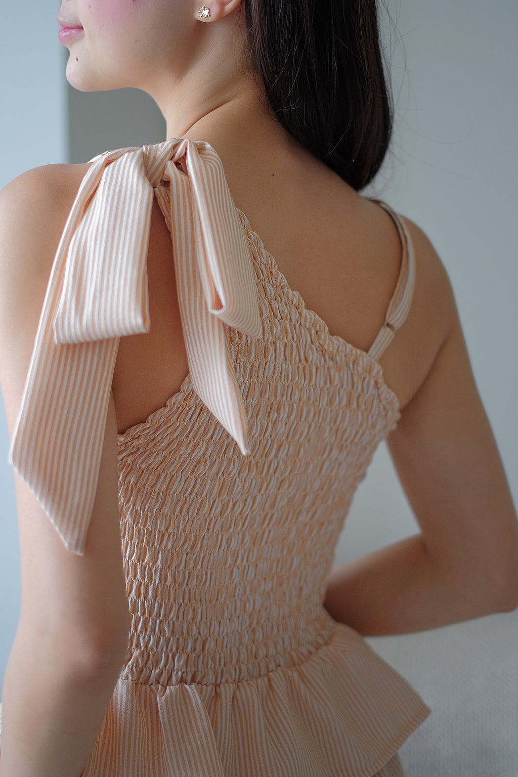 The Valeria Co-ord - apricot stripe