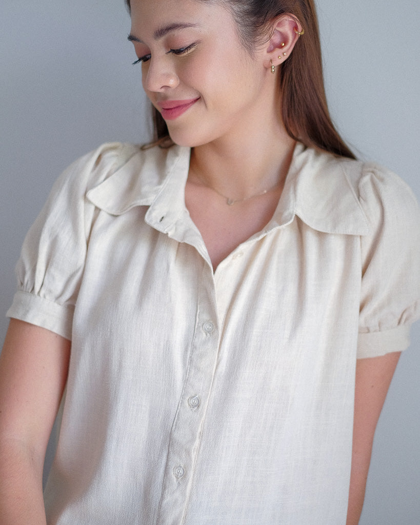 Margot (Top) - Linen khaki