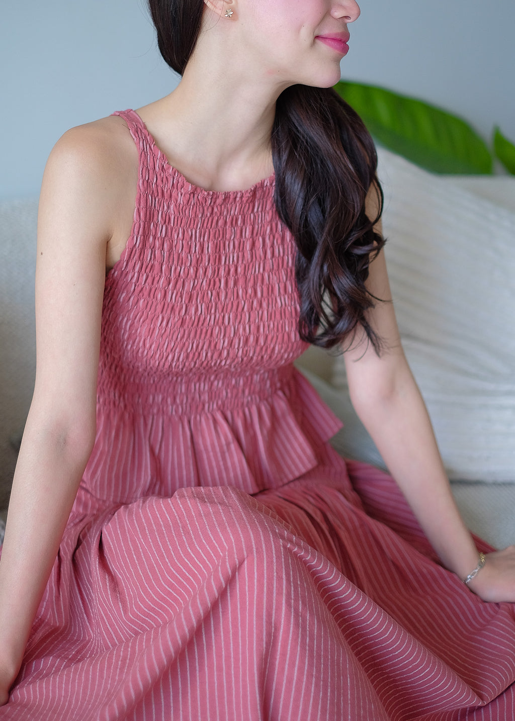 Amara Set pinstripe – redwood