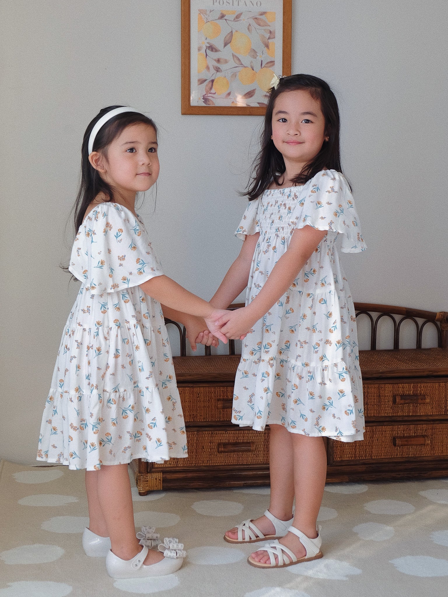 Isabelle dress - white floral (kids)
