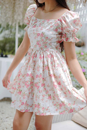 belle baby doll dress - Rose print