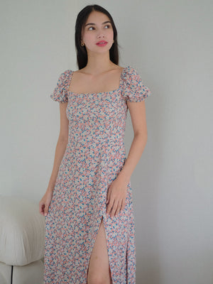 Yvonne Midi dress - Peach pink
