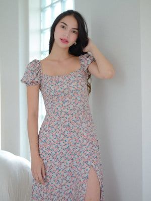 Yvonne Midi dress - Peach pink