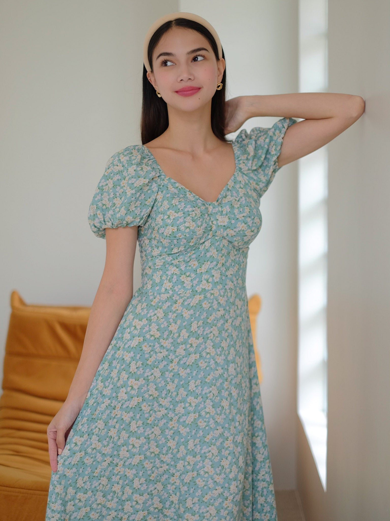 Kaden Midi Dress - Carnival Grass
