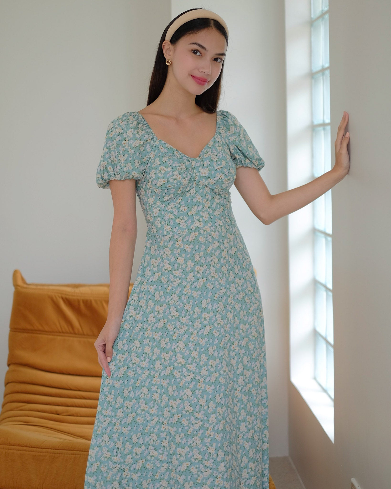 Kaden Midi Dress - Carnival Grass