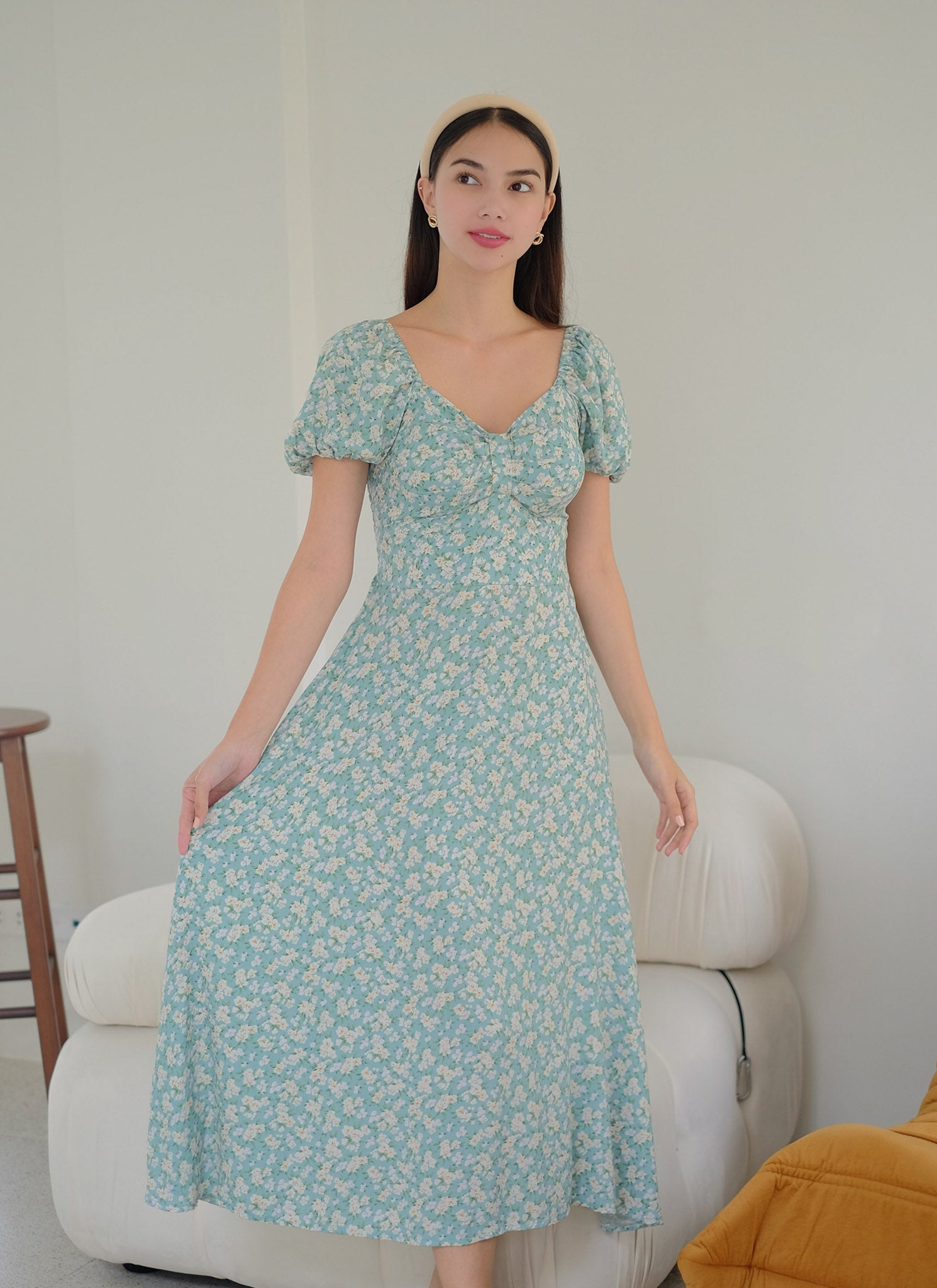 Kaden Midi Dress - Carnival Grass